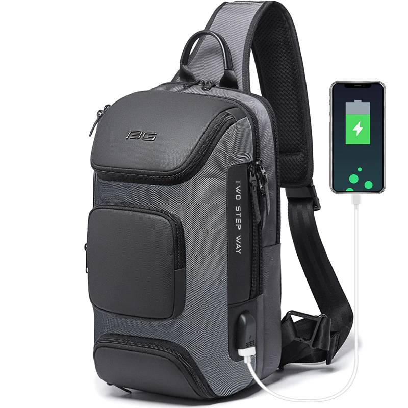Anti Theft Men's Chest Bag Casual Travel Crossbody Bag Chest Waist Bags
