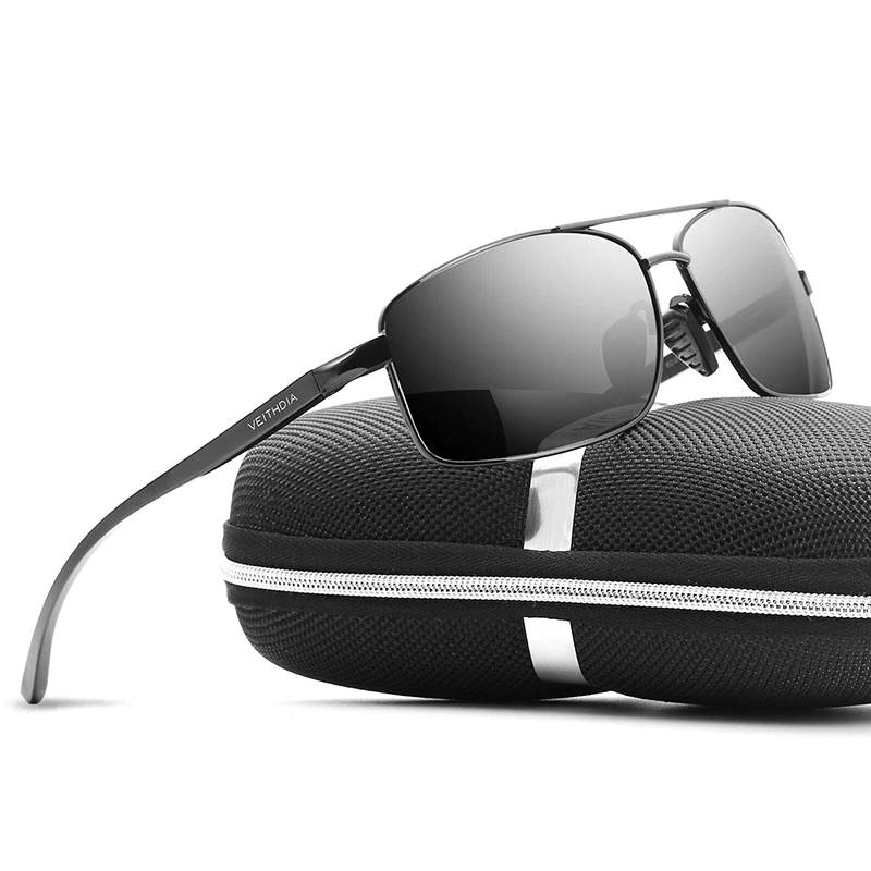 Polarized Men's Vintage Sunglasses with Aluminum Frame Men's Sunglasses