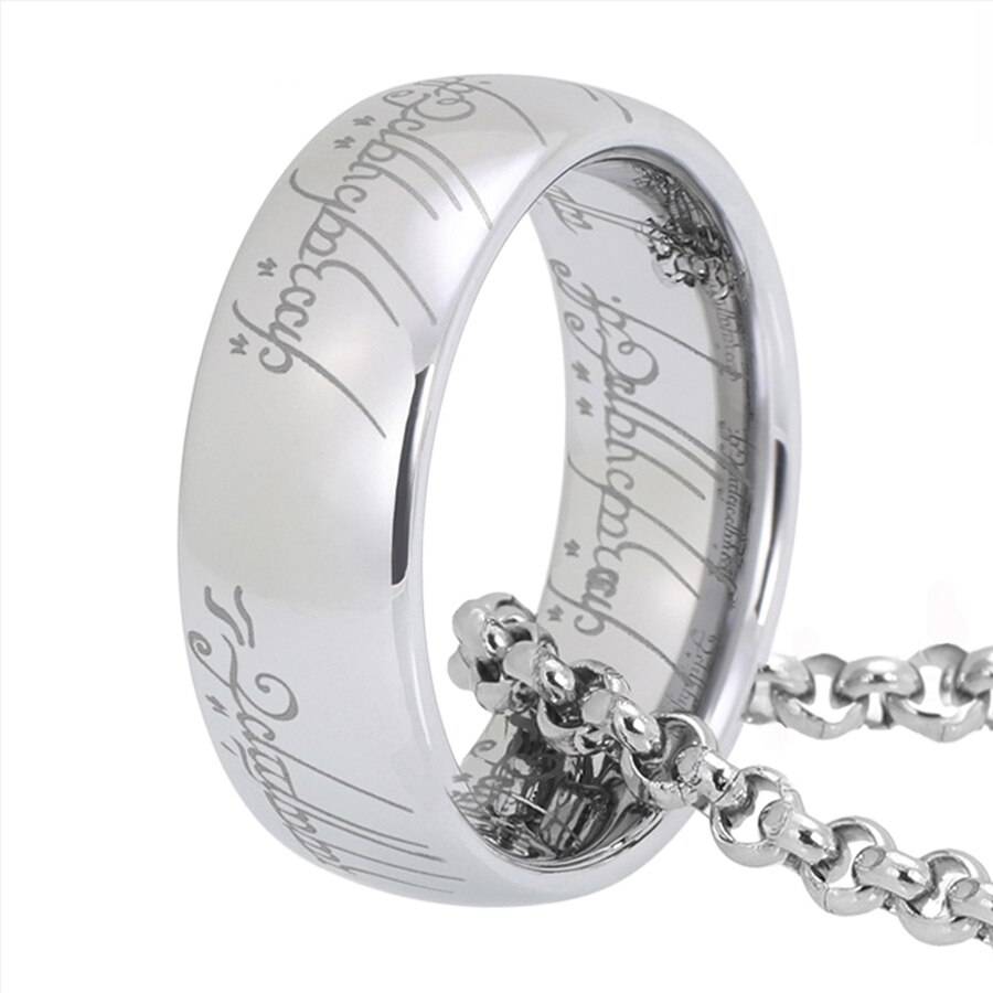 6mm 8mm Tungsten Carbide Lord of The Rings Ring Replica Mens Rings Women's Rings