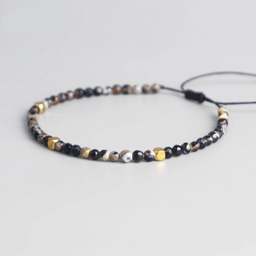 3mm Natural Stone Beads Yoga Chakra Stretch Bracelet | Jewelry Addicts