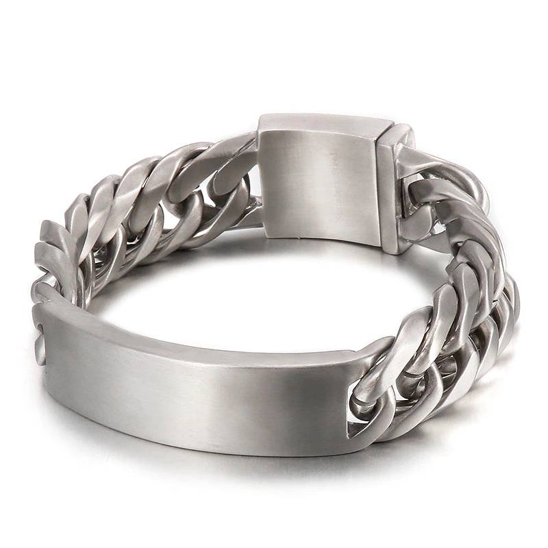 18mm Matte Men's Stainless Steel High Quality Bracelet Men's Bracelets