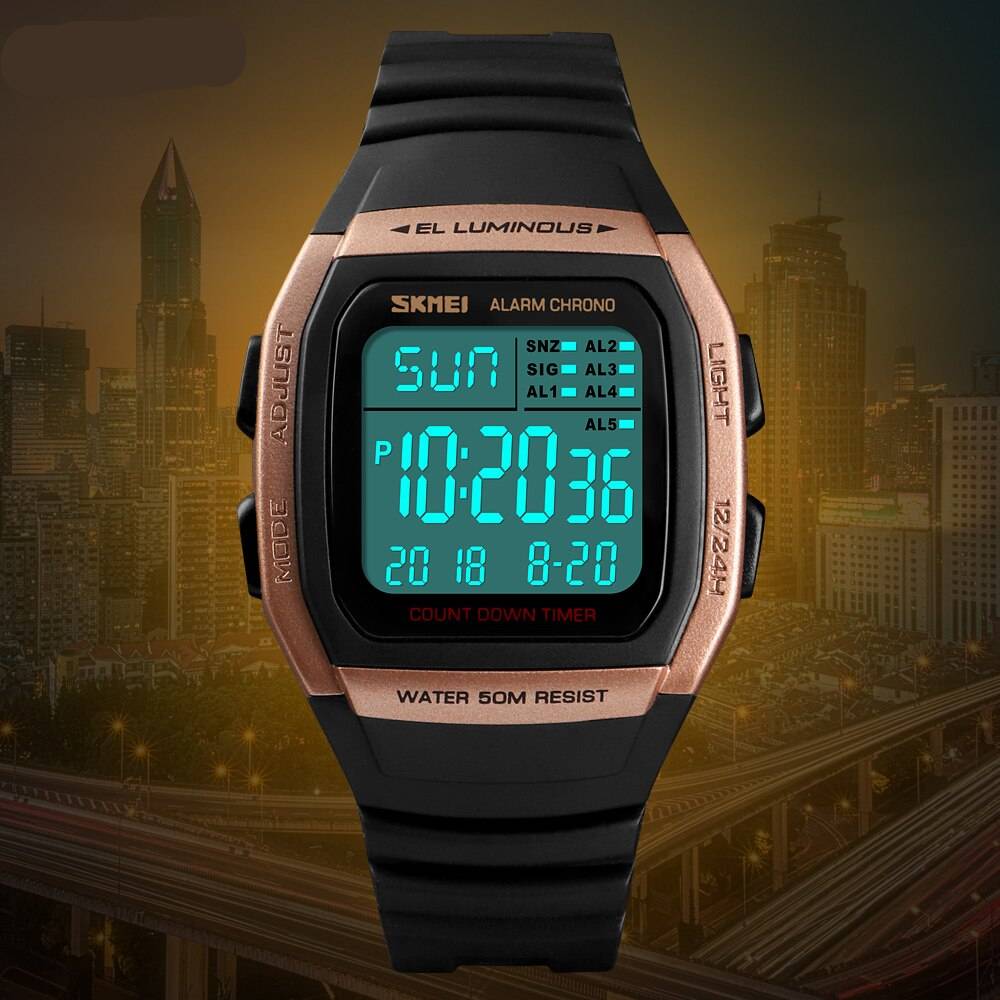 SKMEI Retro Digital Fashion Mens Watches SKMEI