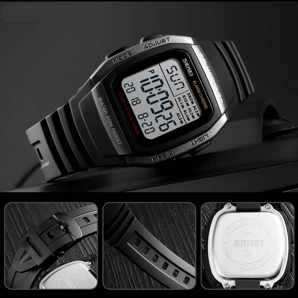 SKMEI Retro Digital Fashion Mens Watches SKMEI