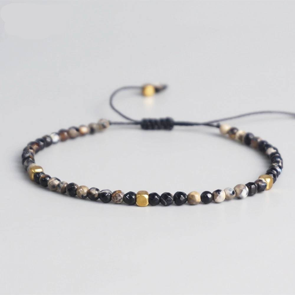 3mm Natural Stone Beads Yoga Chakra Stretch Bracelet Bracelets & Bangles Men's Bracelets
