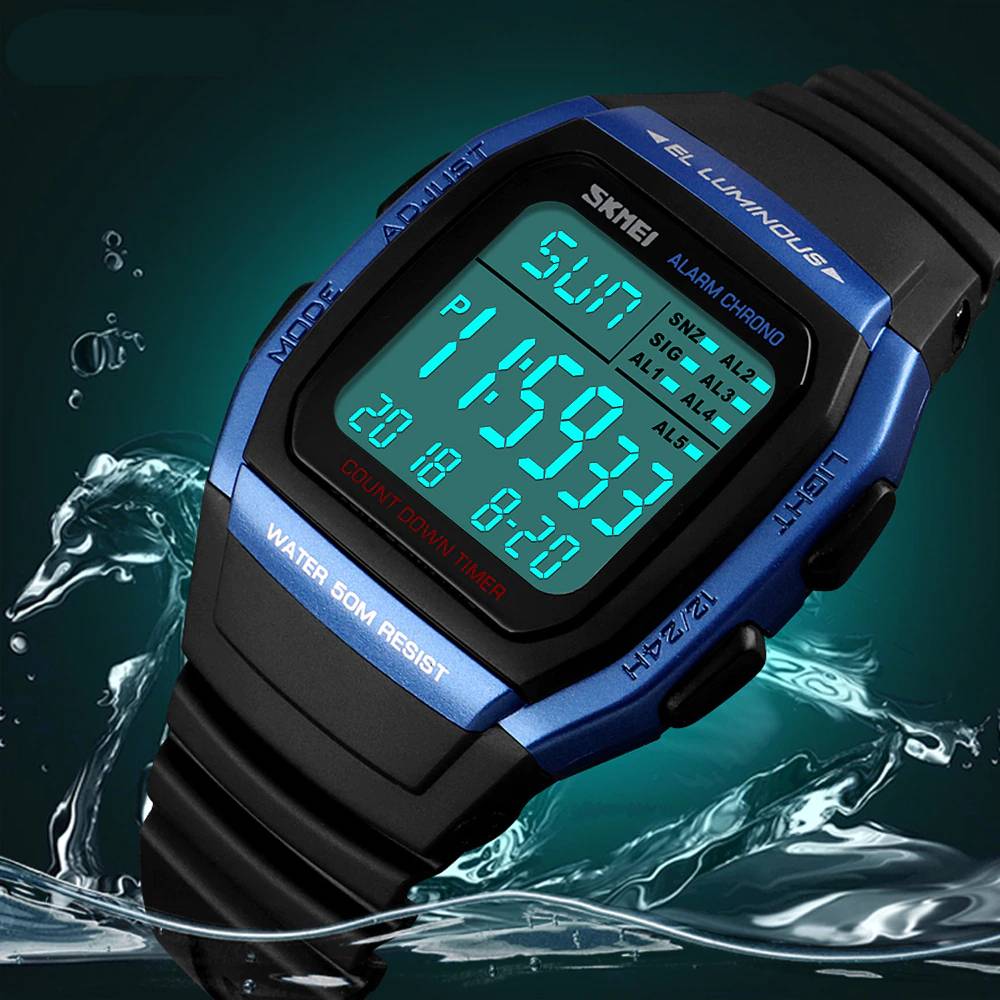 SKMEI Retro Digital Fashion Mens Watches SKMEI