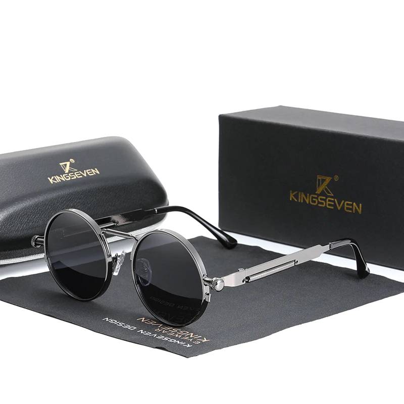 Retro Steampunk Polarized Sunglasses Men's Sunglasses