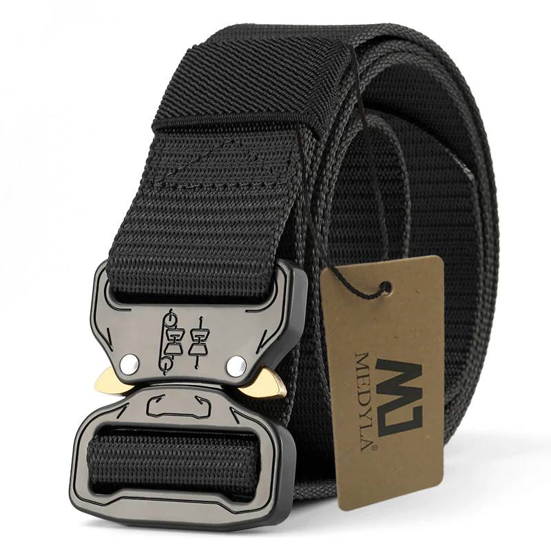 Genuine Tactical Belt Men Nylon Metal Buckle Mens Belts