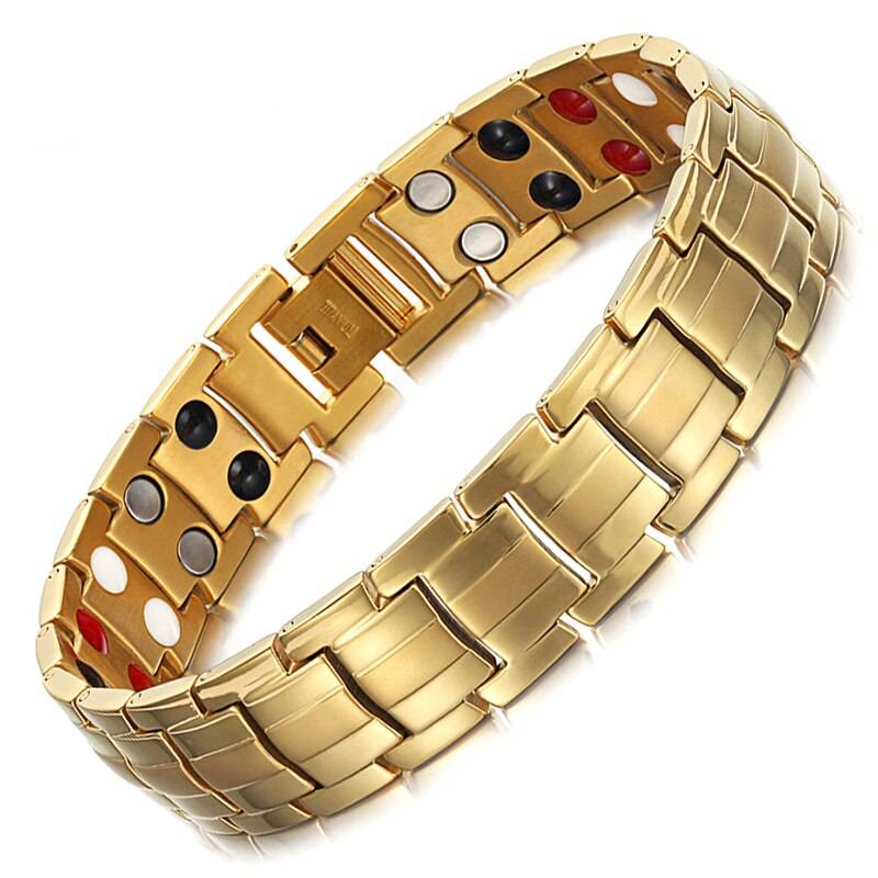 Magnetic Energy Bio Bracelets Golden Bangles for Men Magnetic Therapeutic Bracelets