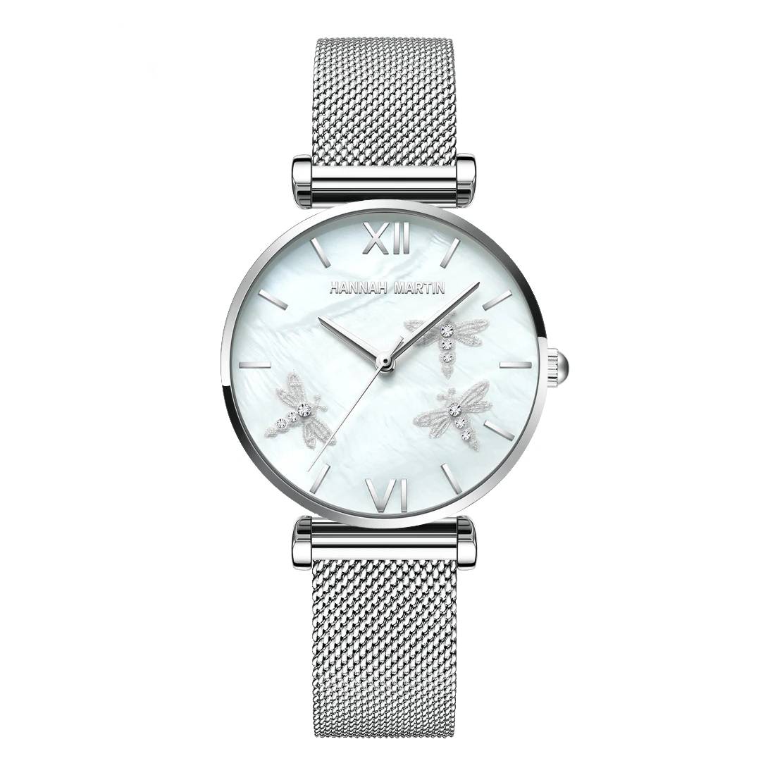 Design Hannah Martin Pearl Shell Dragonfly Ladies Watches Hannah Martin