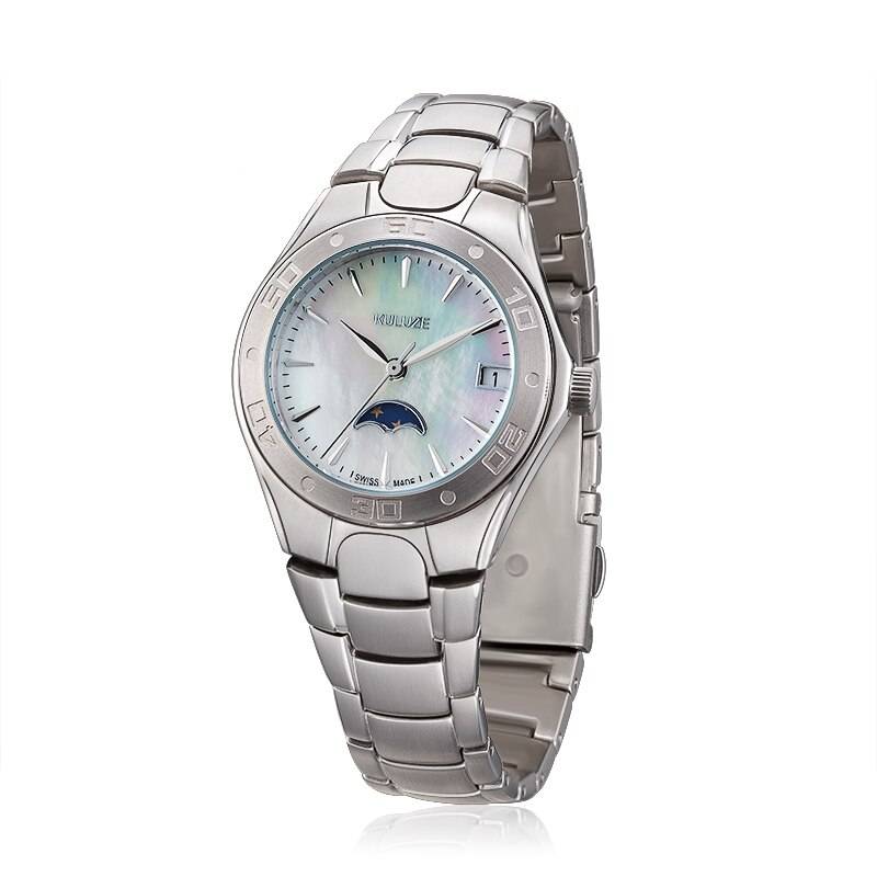 Moon Phase Watch Womens Swiss Ronda Movement Women's Watches