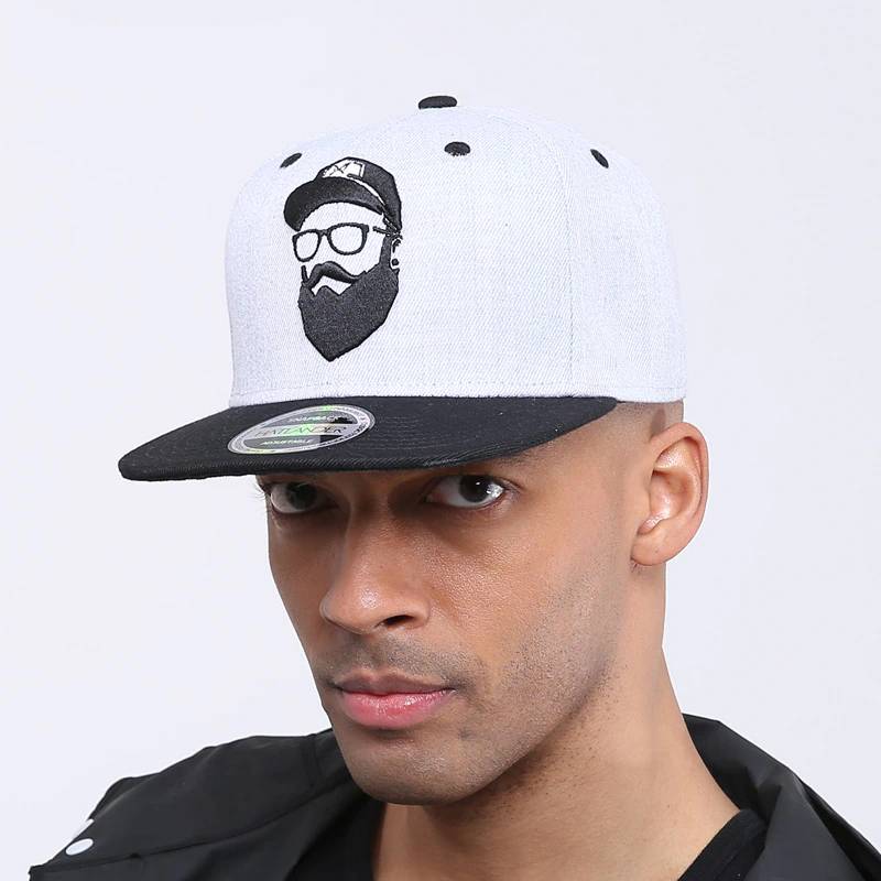 Embroidery Character Grey Hip Hop Cap Adjustable Snapback Hats baseball caps