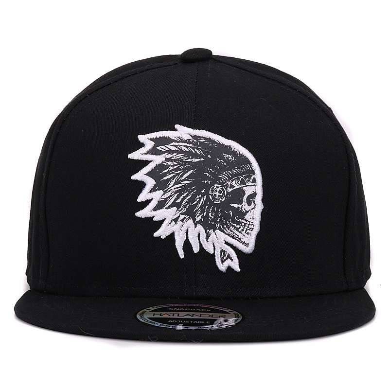 Indian Chief Skull Embroidery Snapback Trucker Cap Hat baseball caps