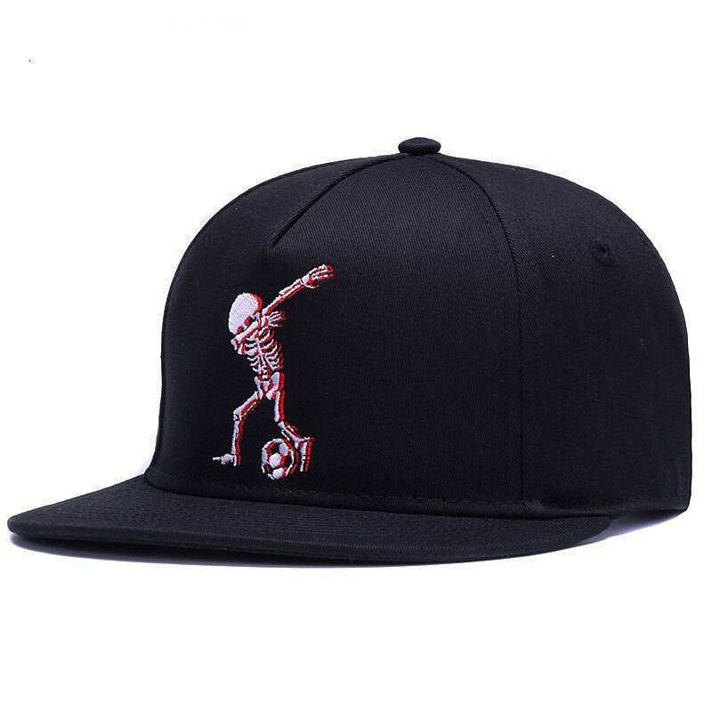 5panels Cotton Baseball Caps Embroidery Skull Hip Hop Hat baseball caps
