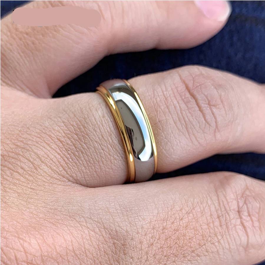 6/8mm Fashion Tungsten Carbide Wedding Band for Men Women Mens Rings Women's Rings