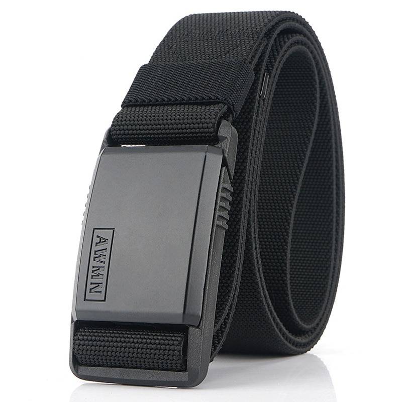 Fashion Nylon Belt Magnetic Buckle Adjustable Quick Unlock Mens Belts