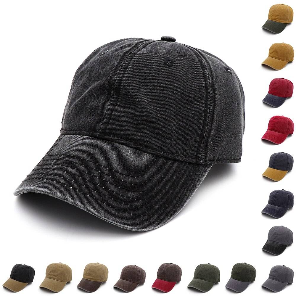 Adult Blank Washed Cotton Hat Baseball Cap baseball caps
