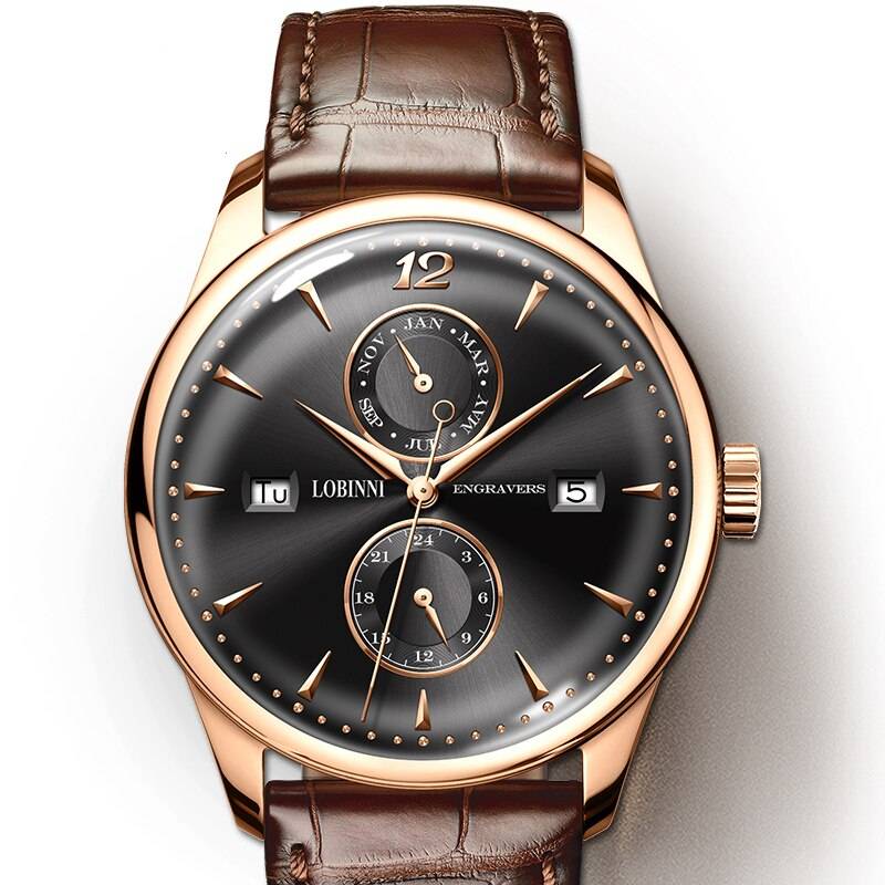 Swiss Luxury Mechanical Watch Seagull Movement Lobinni Watches
