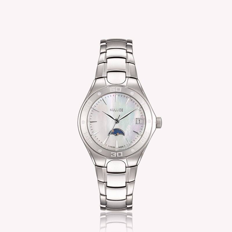 Moon Phase Watch Womens Swiss Ronda Movement Women's Watches