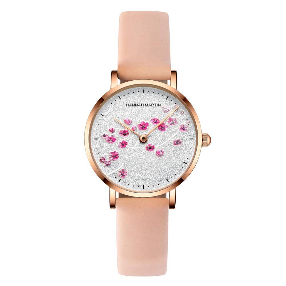 Hannah Martin 10D Red Plum Blossom Female Watch Hannah Martin