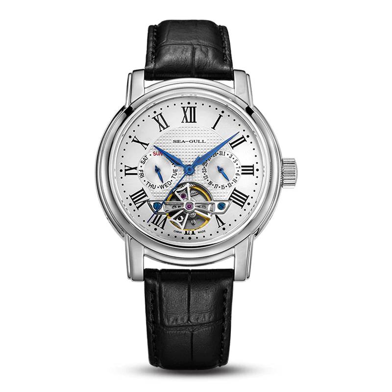 Seagull Mechanical Watch Multi-Function Hollow Flywheel Watches For Men