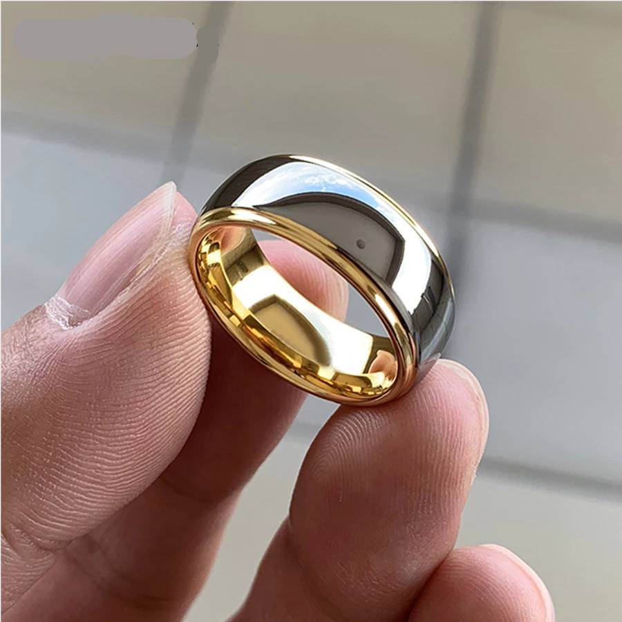 6/8mm Fashion Tungsten Carbide Wedding Band for Men Women Mens Rings Women's Rings