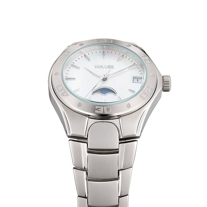 Moon Phase Watch Womens Swiss Ronda Movement Women's Watches