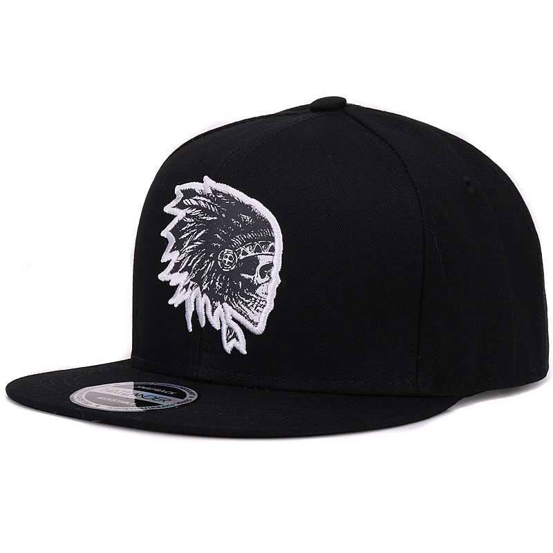 Indian Chief Skull Embroidery Snapback Trucker Cap Hat baseball caps