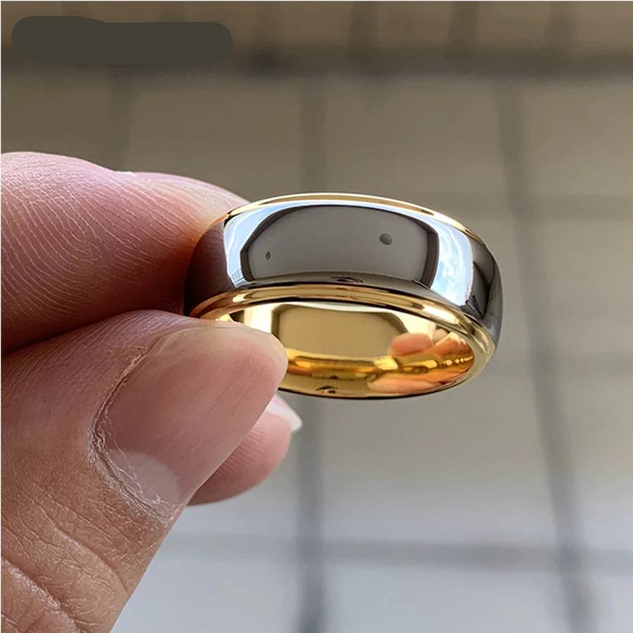 6/8mm Fashion Tungsten Carbide Wedding Band for Men Women Mens Rings Women's Rings