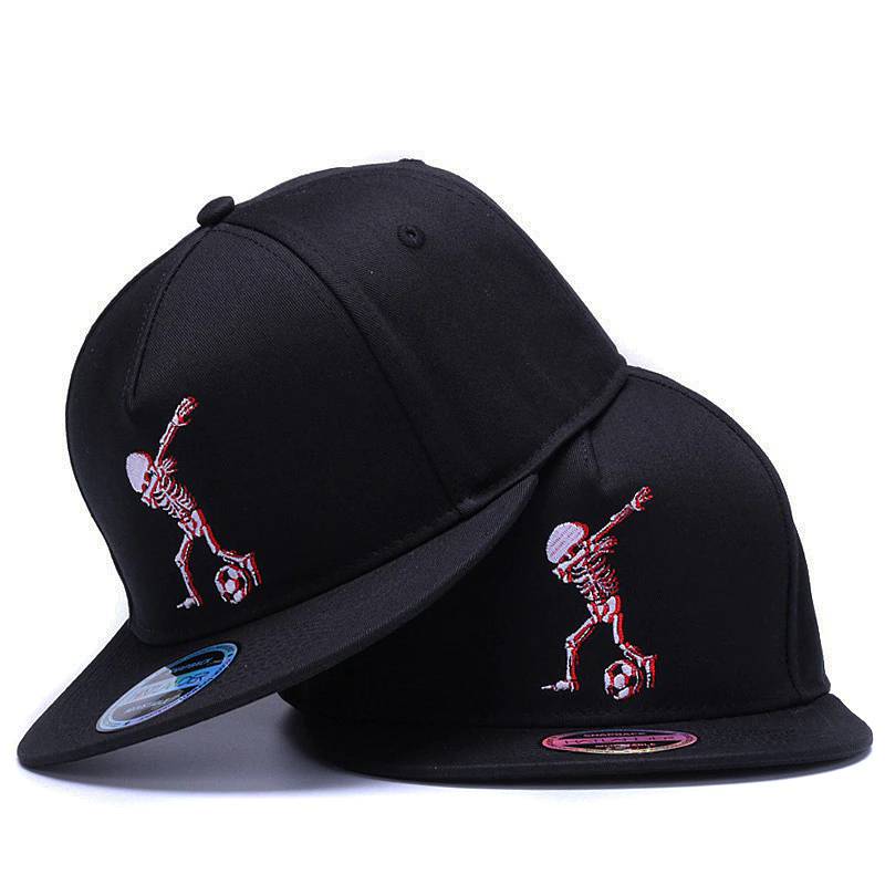 5panels Cotton Baseball Caps Embroidery Skull Hip Hop Hat baseball caps
