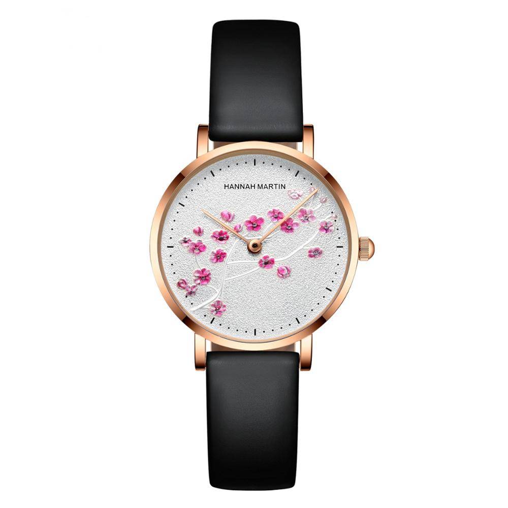 Hannah Martin 10D Red Plum Blossom Female Watch Hannah Martin