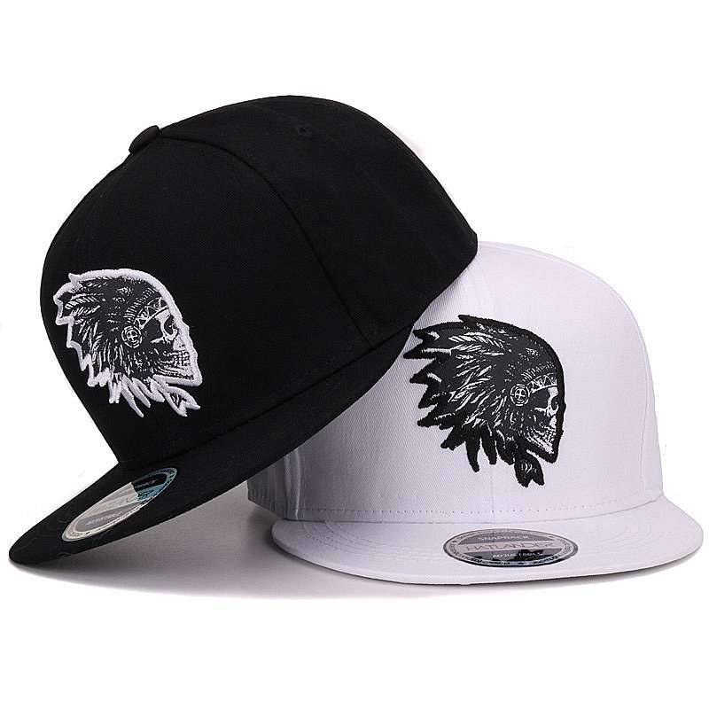 Indian Chief Skull Embroidery Snapback Trucker Cap Hat baseball caps