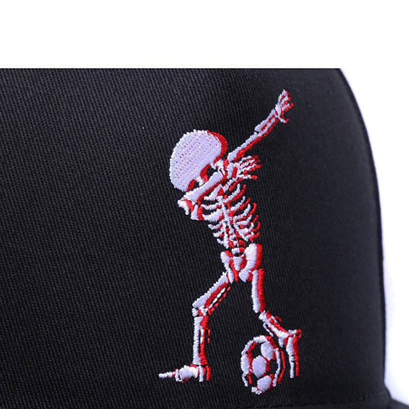 5panels Cotton Baseball Caps Embroidery Skull Hip Hop Hat baseball caps