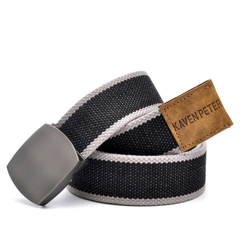 Canvas Belt For Men With Automatic Buckle Man Canvas Tactical Belts Without Holes Military Belt Width 3.8CM Extended 160 CM Mens Belts