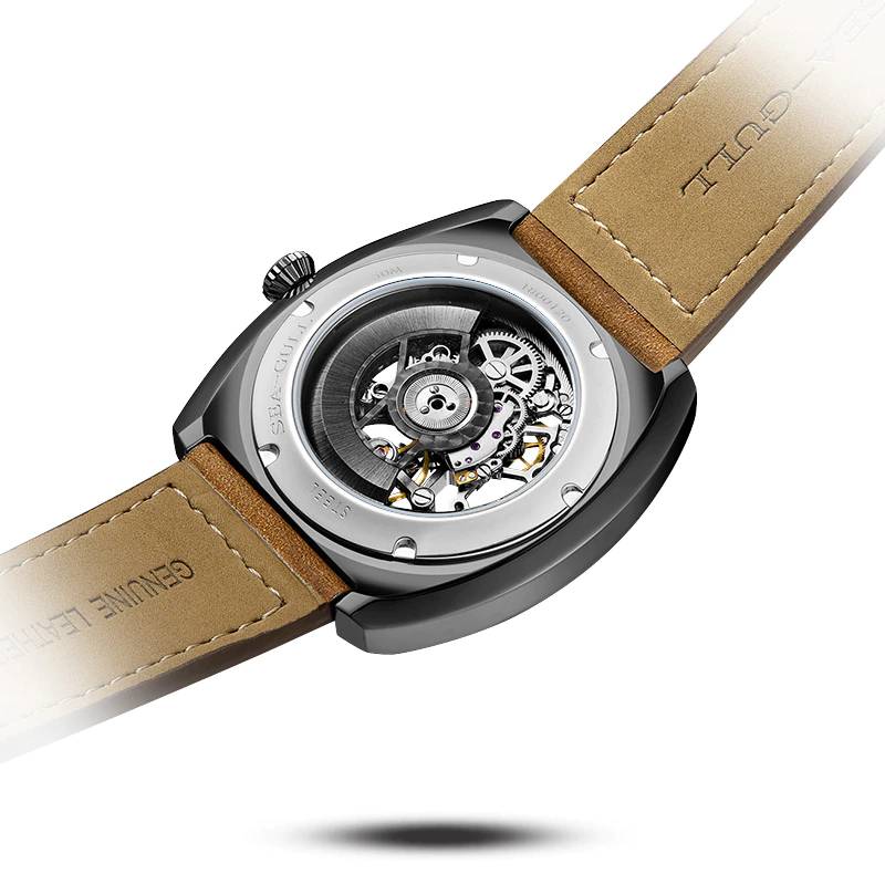 Seagull Watch Men's Barrel Automatic Mechanical Skeleton Watches For Men