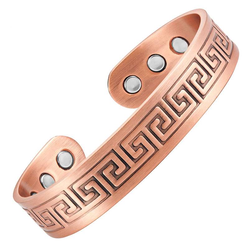 Escalus Vintage Antique Pure Copper Women New Bangle Jewelry Powerful Magnetic Bangle For Men Gift Healing Charm Bracelet Bracelets & Bangles Men's Bracelets