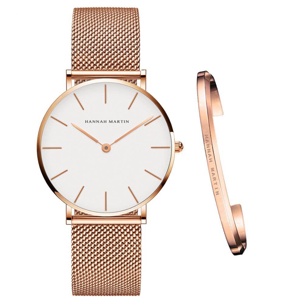 Hannah Martin Quartz Watch and Bracelet Jewelry Set Hannah Martin