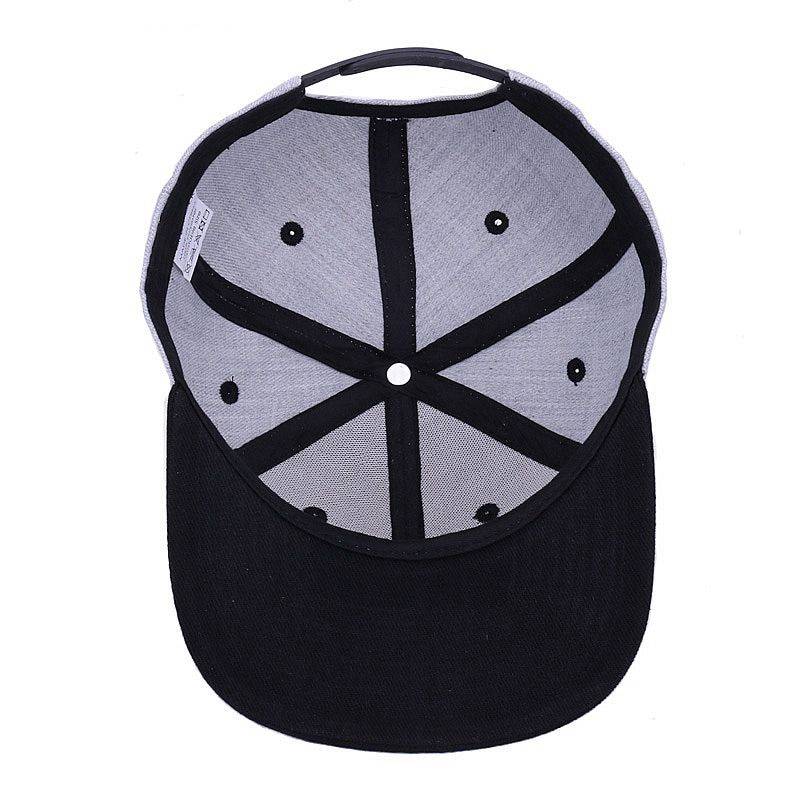 Embroidery Character Grey Hip Hop Cap Adjustable Snapback Hats baseball caps