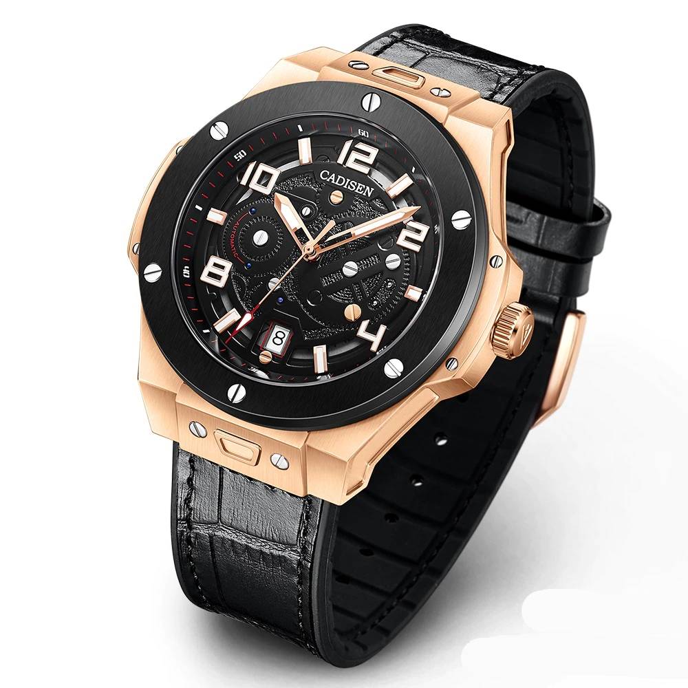 Mechanical Mens Sports 100M Waterproof Watch Cadisen Watches