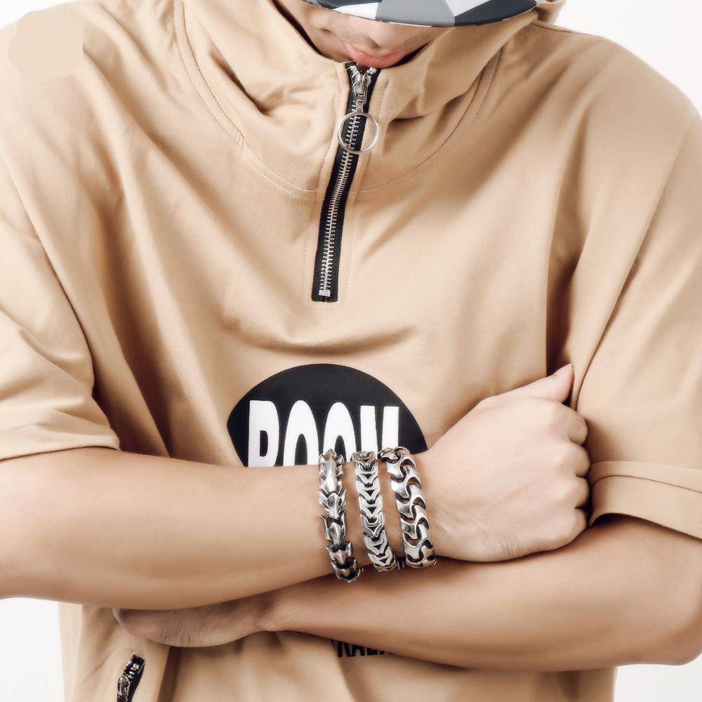 Mens Stainless Steel Arrow Shaped Chain Bracelets Men's Bracelets
