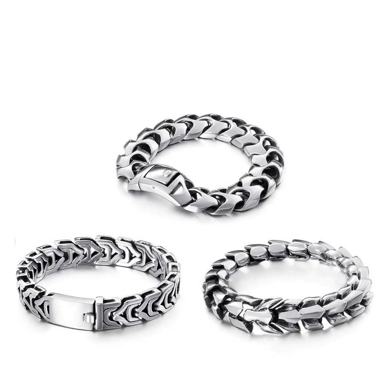 Mens Stainless Steel Arrow Shaped Chain Bracelets Men's Bracelets