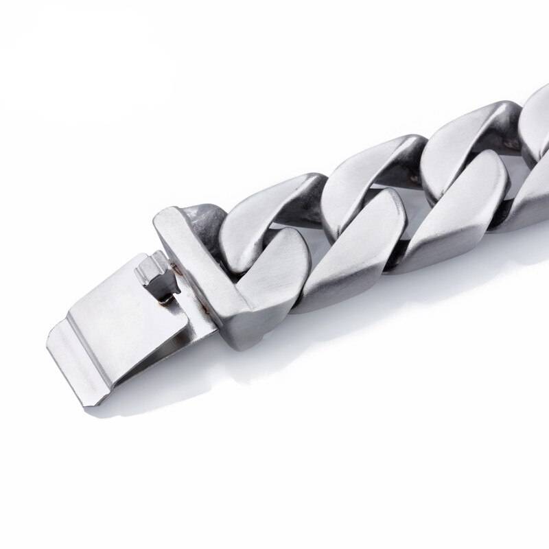 Mens Chunky Bracelet Heavy Stainless Steel Cuban Chain Men's Bracelets