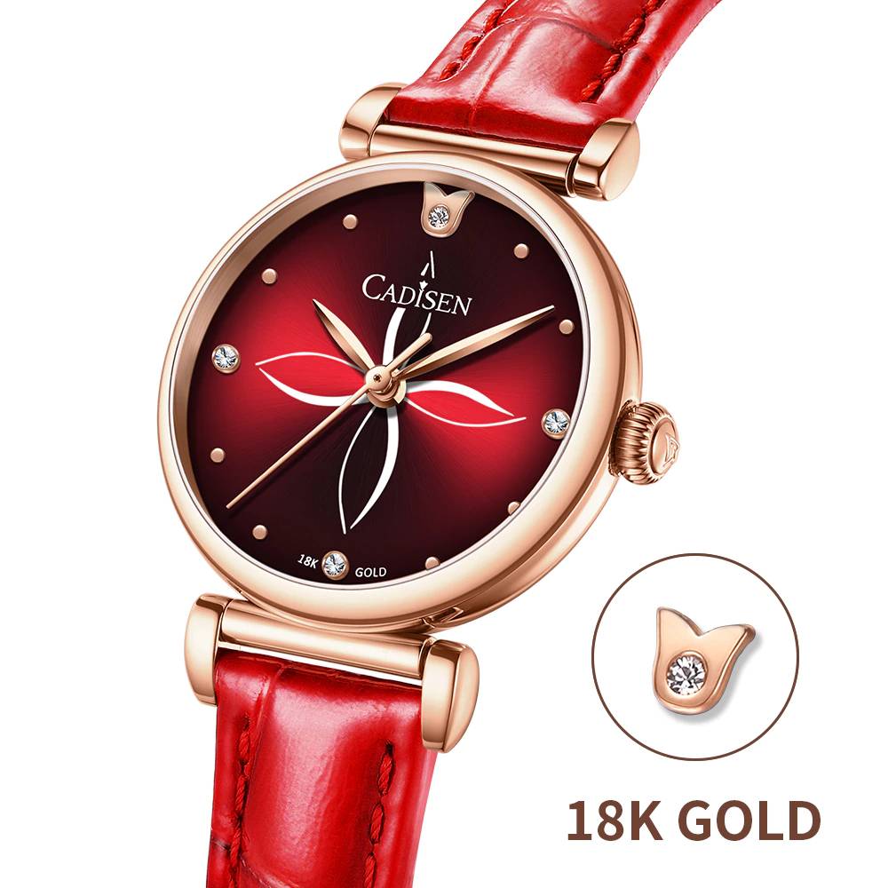 CADISEN 18K GOLD Womens Quartz Movement Watch Cadisen Watches