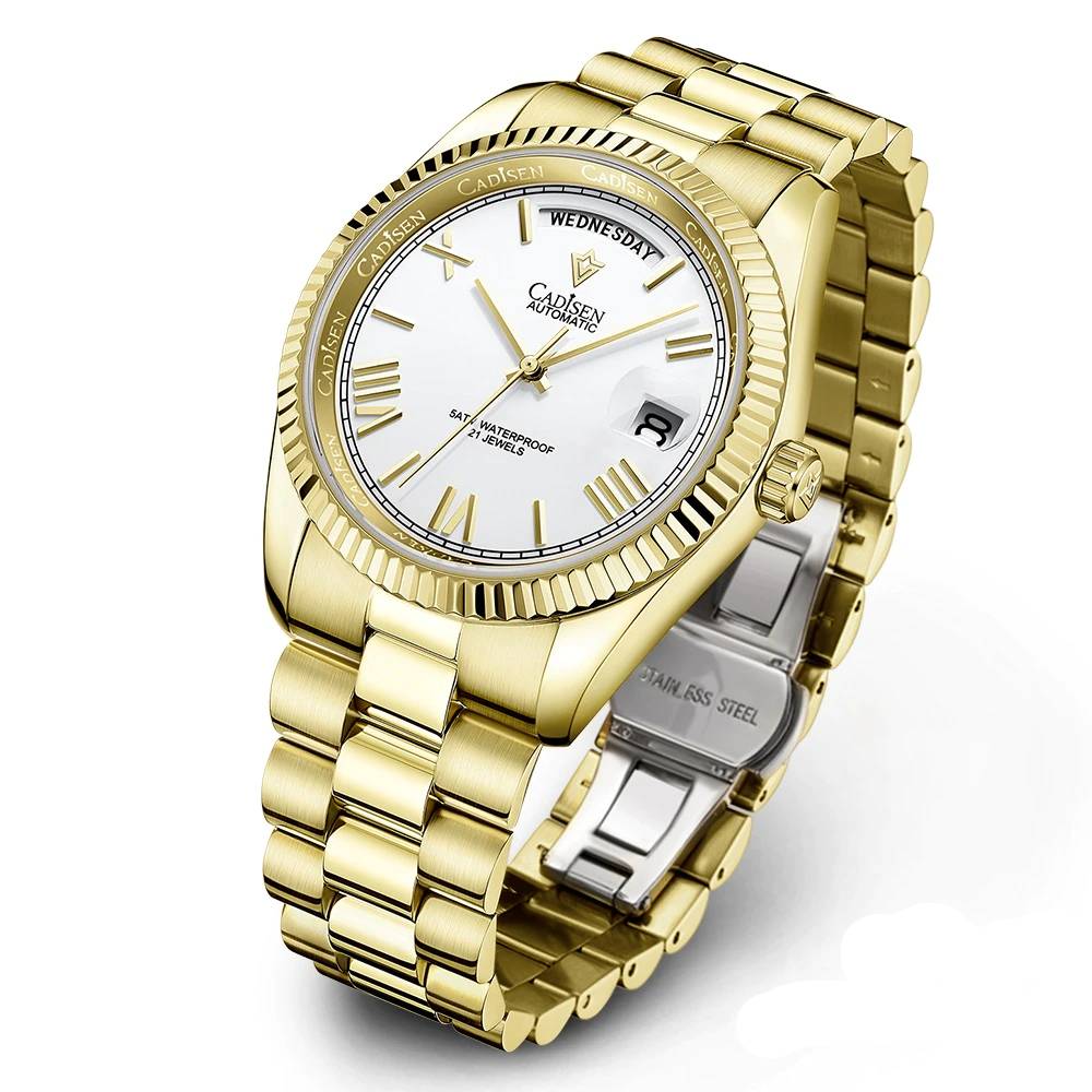 Mechanical Stainless Steel MIYOTA8285 Cadisen Watch Cadisen Watches
