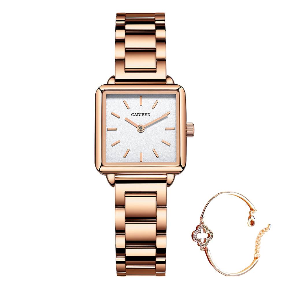 Women Square Luxury Fashion Dress Quartz Watch Cadisen Watches Women's Watches