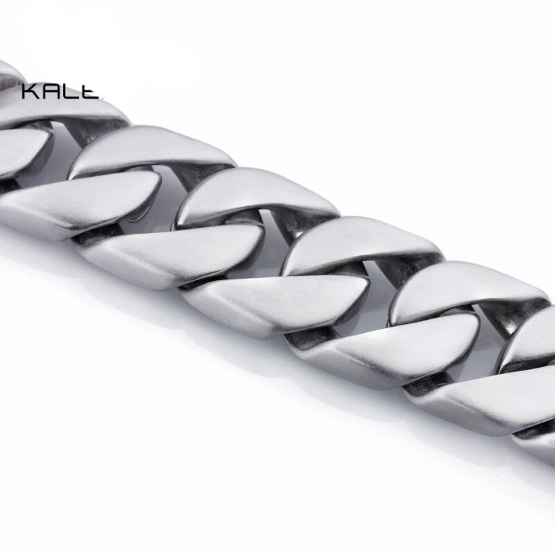 Mens Chunky Bracelet Heavy Stainless Steel Cuban Chain Men's Bracelets