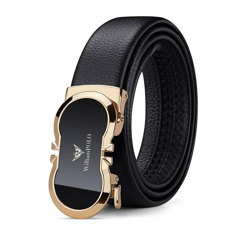 Men's Comfort Genuine Leather Ratchet Dress Belt with Automatic Click Buckle Mens Belts
