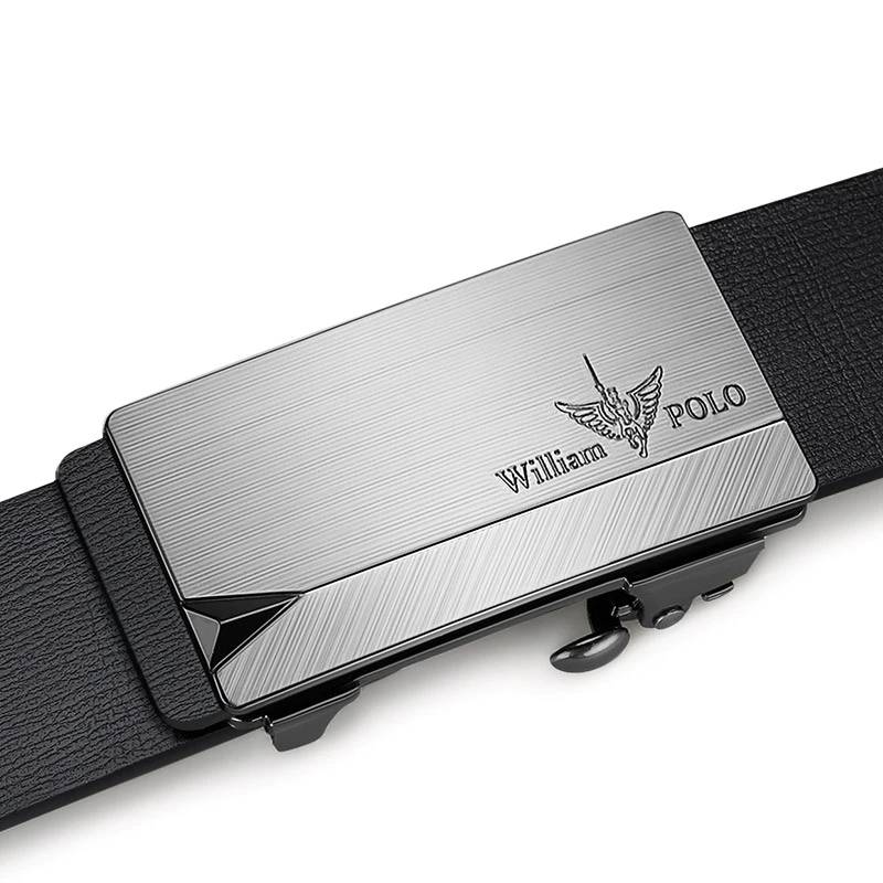 Famous Brand Leather Ratchet Belt for Men Automatic Buckle Mens Belts