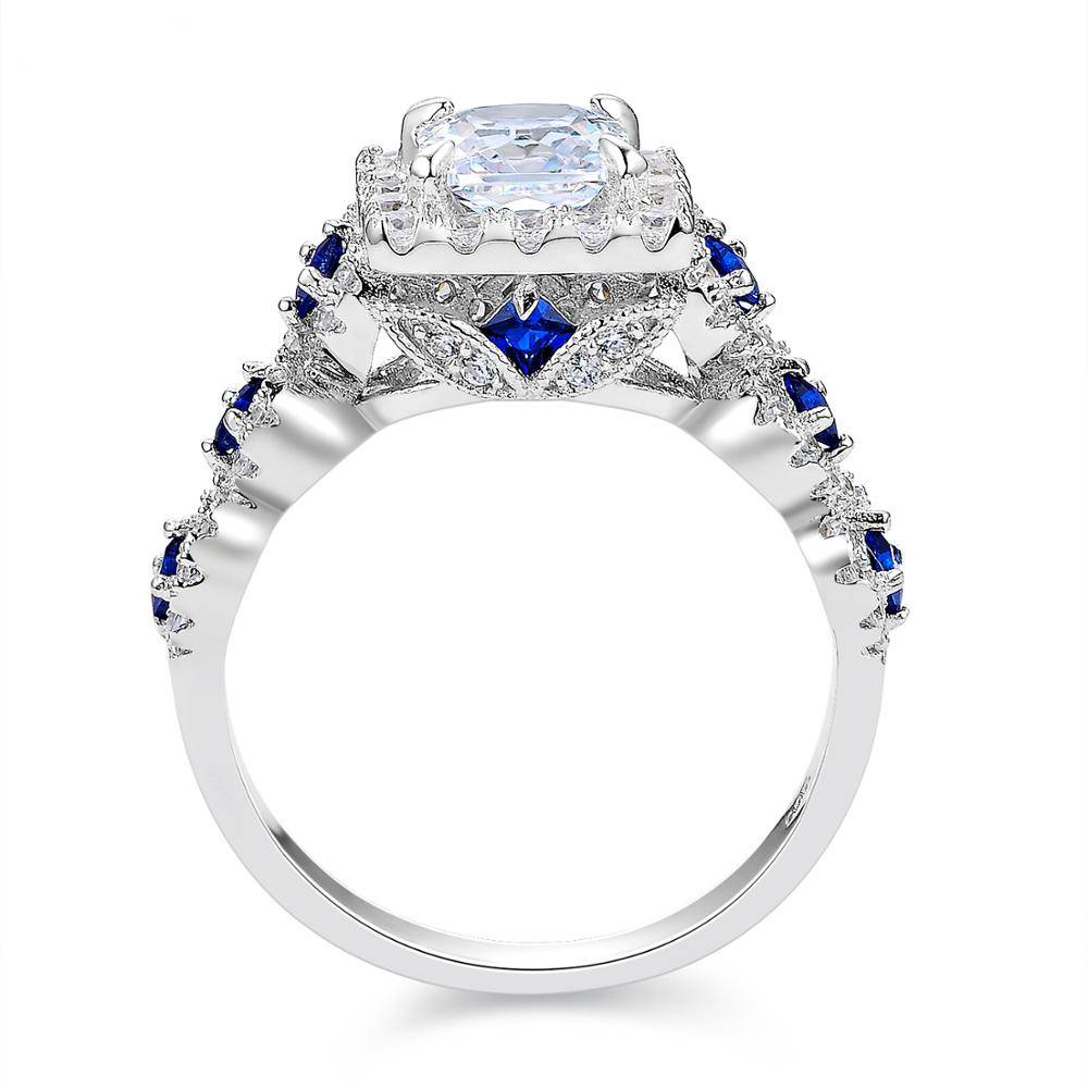 Wedding Ring Sets Classic Jewelry 3 Pcs 925 Sterling Silver Women's Rings