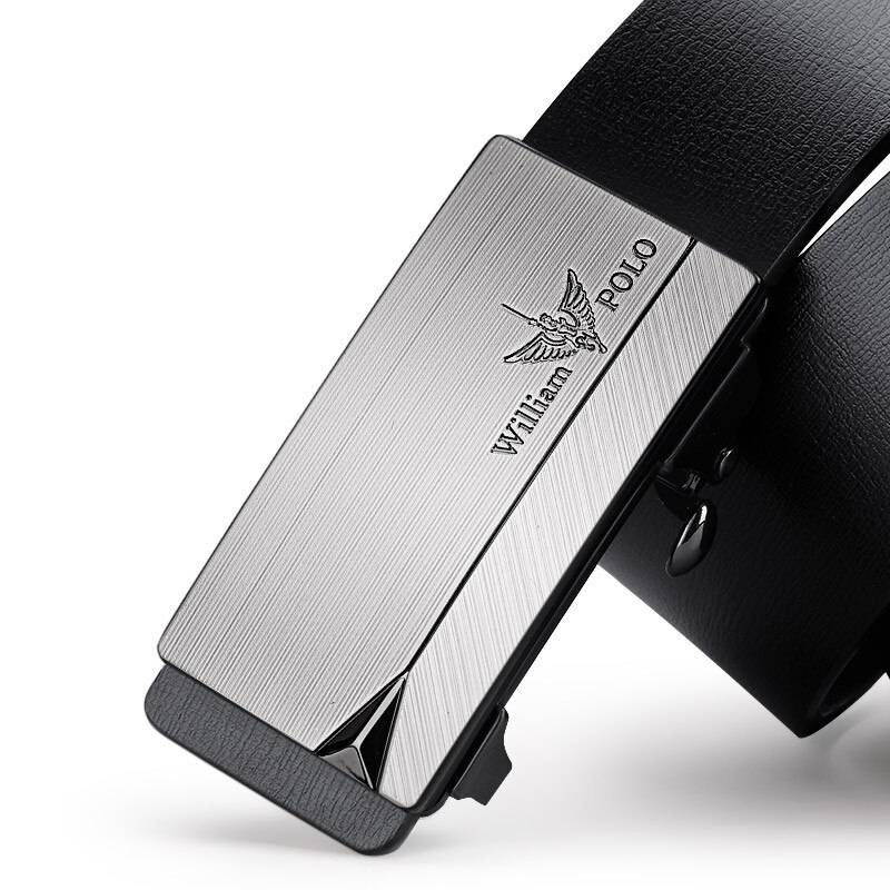Famous Brand Leather Ratchet Belt for Men Automatic Buckle Mens Belts