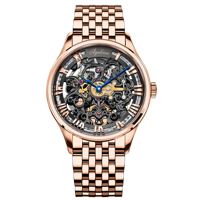 AGELOCER Luxury Self-wind Sapphire Skeleton Watch Watches For Men